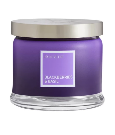 PartyLite Blackberries & Basil 3-Wick Jar Candle